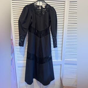 H&M Black Long Sleeve Lace Dress